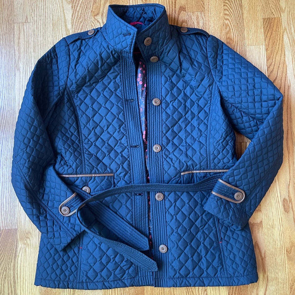 Land’s End Navy Quilted Riding Jacket